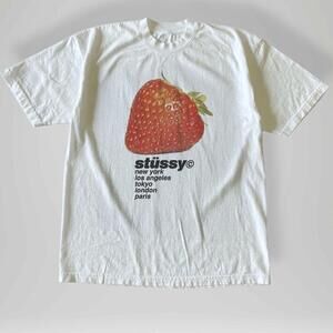 Style Stussy Strawberry White T-Shirt